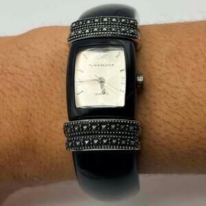 Y2K Black Chunky Vernier Cuff Watch